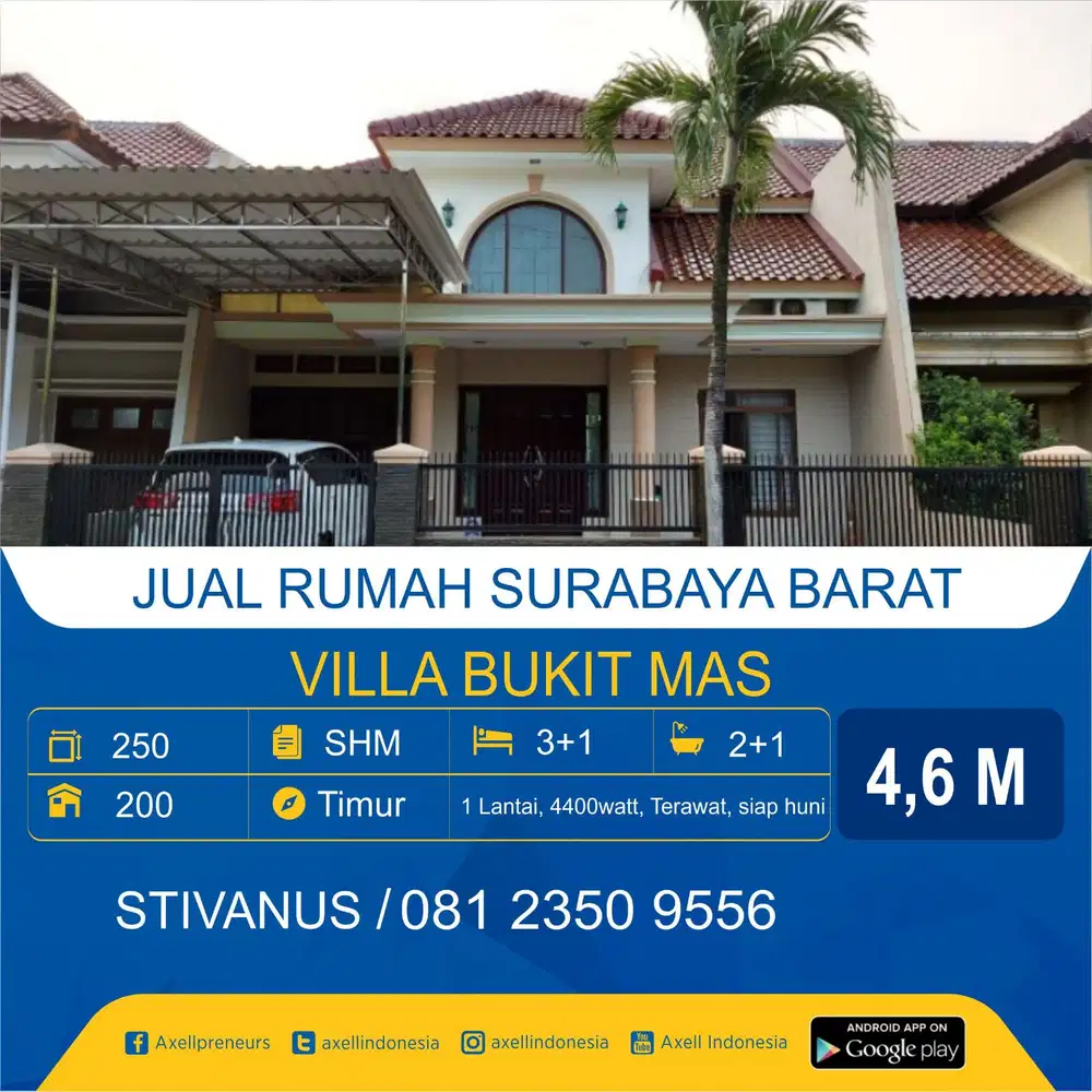 Rumah Villa Bukit Mas Dijual