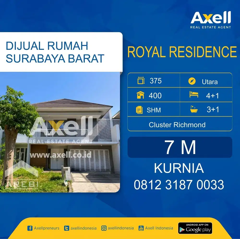 Rumah Royal Residence Cluster Richmond Dijual