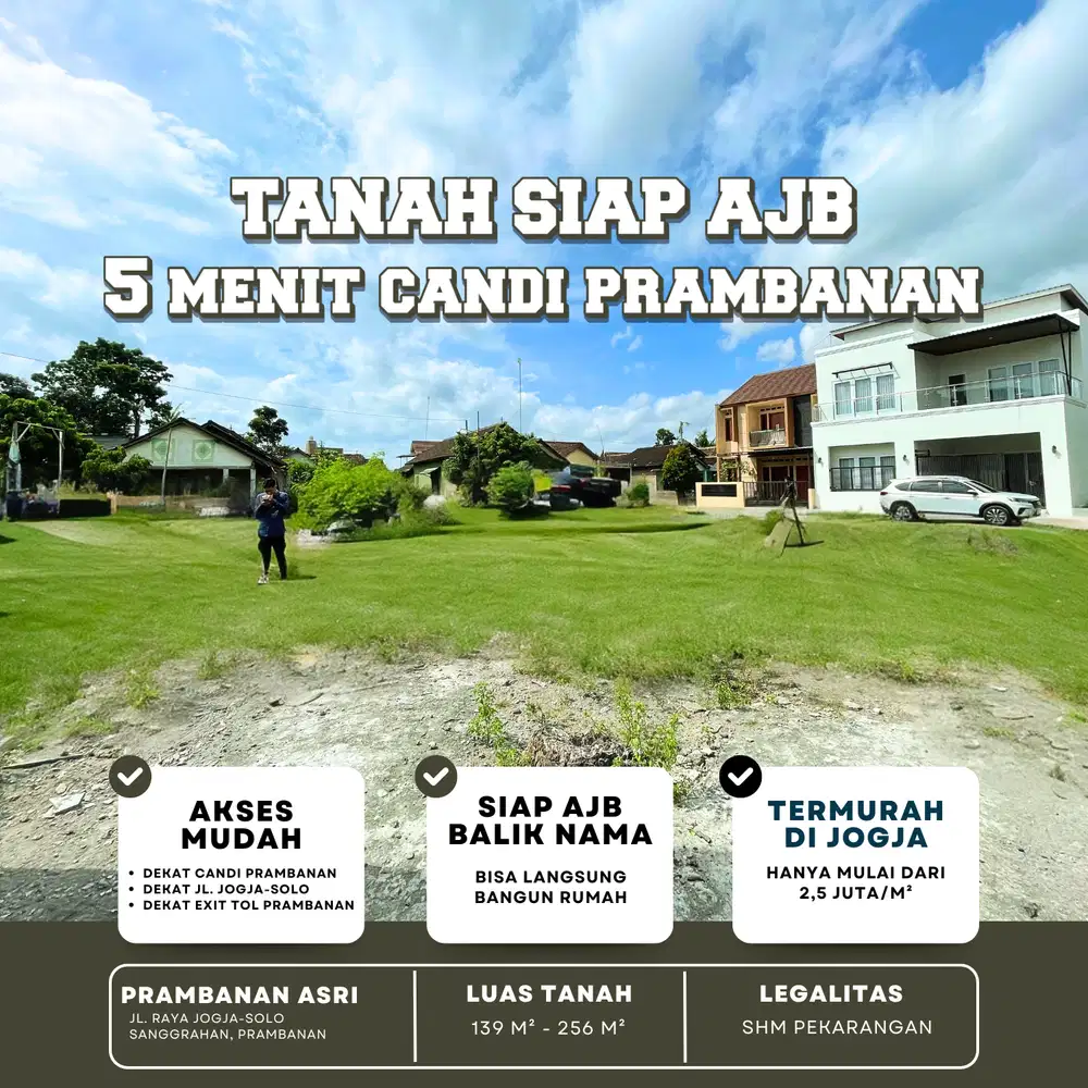 TANAH SIAP AJB DEKAT CANDI PRAMBANAN
