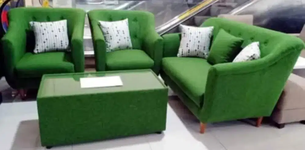Sofa Vintage 211 + Meja Green Lime Fizz