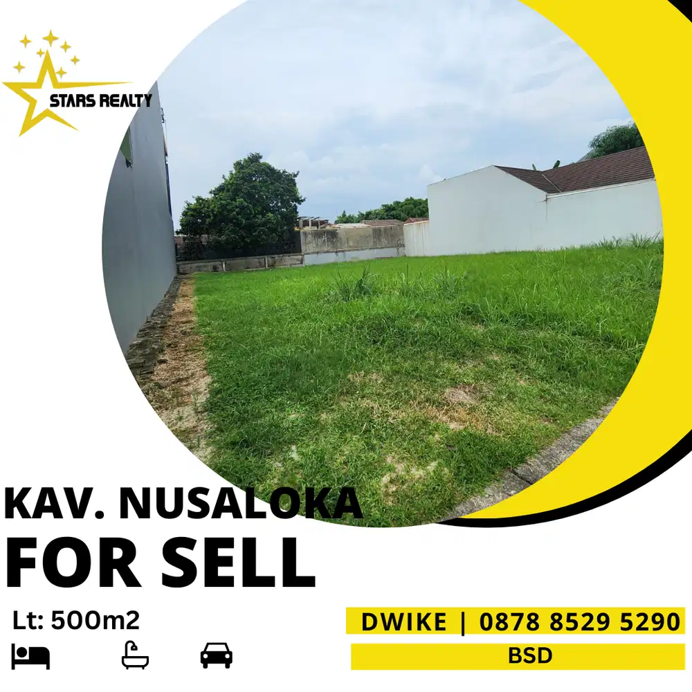 Dijual Cepat Kavling Nusaloka Blok H di BSD Lokasi Strategis