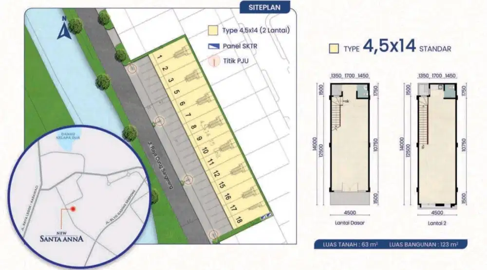 Di Jual Ruko Santa Anna kawasan Gading Serpong