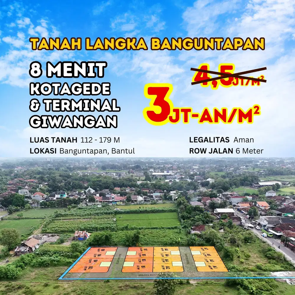 Tanah Sleman Jogja Dekat Fasilitas Umum – Cocok Hunian/Usaha