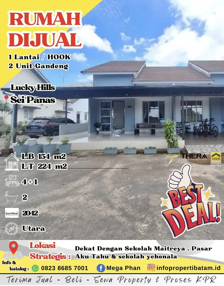 Dijual Murah Rumah 1 Lantai Hook Gandeng Di Sei Panas