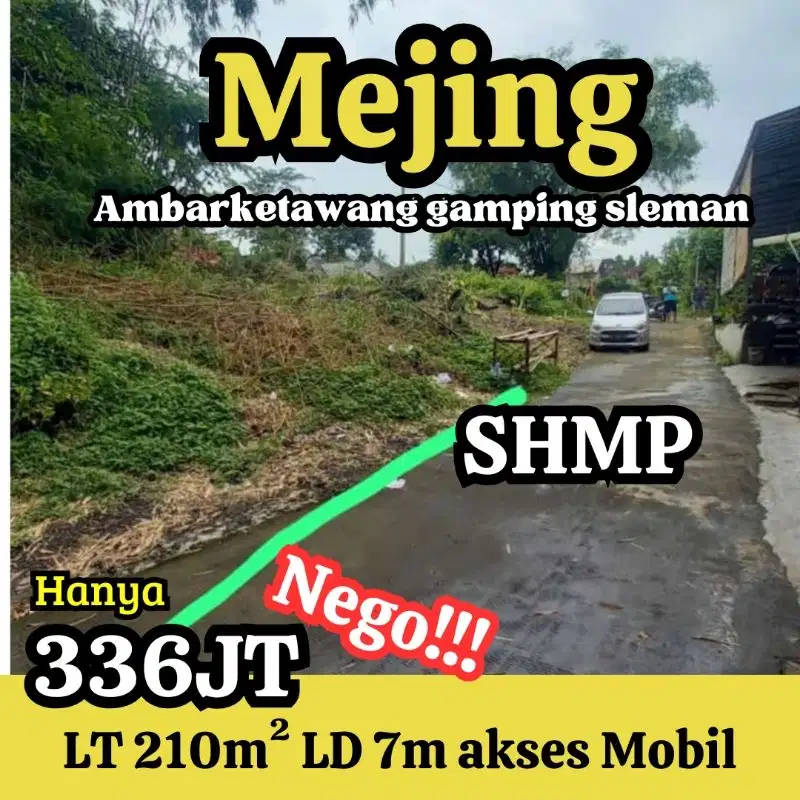 tanah pekarangan dekat kampus dan kota jogjakarta