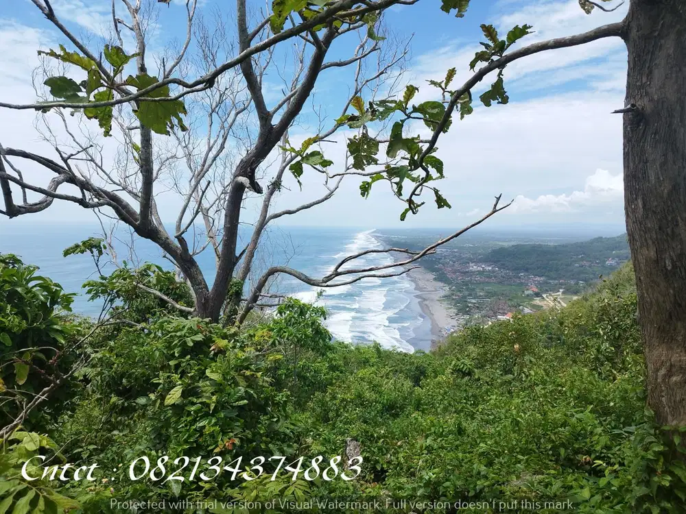 Tanah dijual view laut selatan Yogya, dekat Obelix sea view,cocok untu