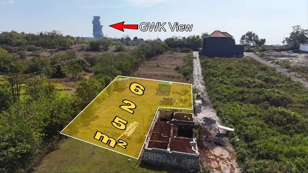Tanah GWK view di Goa Gong Ungasan Kuta Selatan Badung Bali