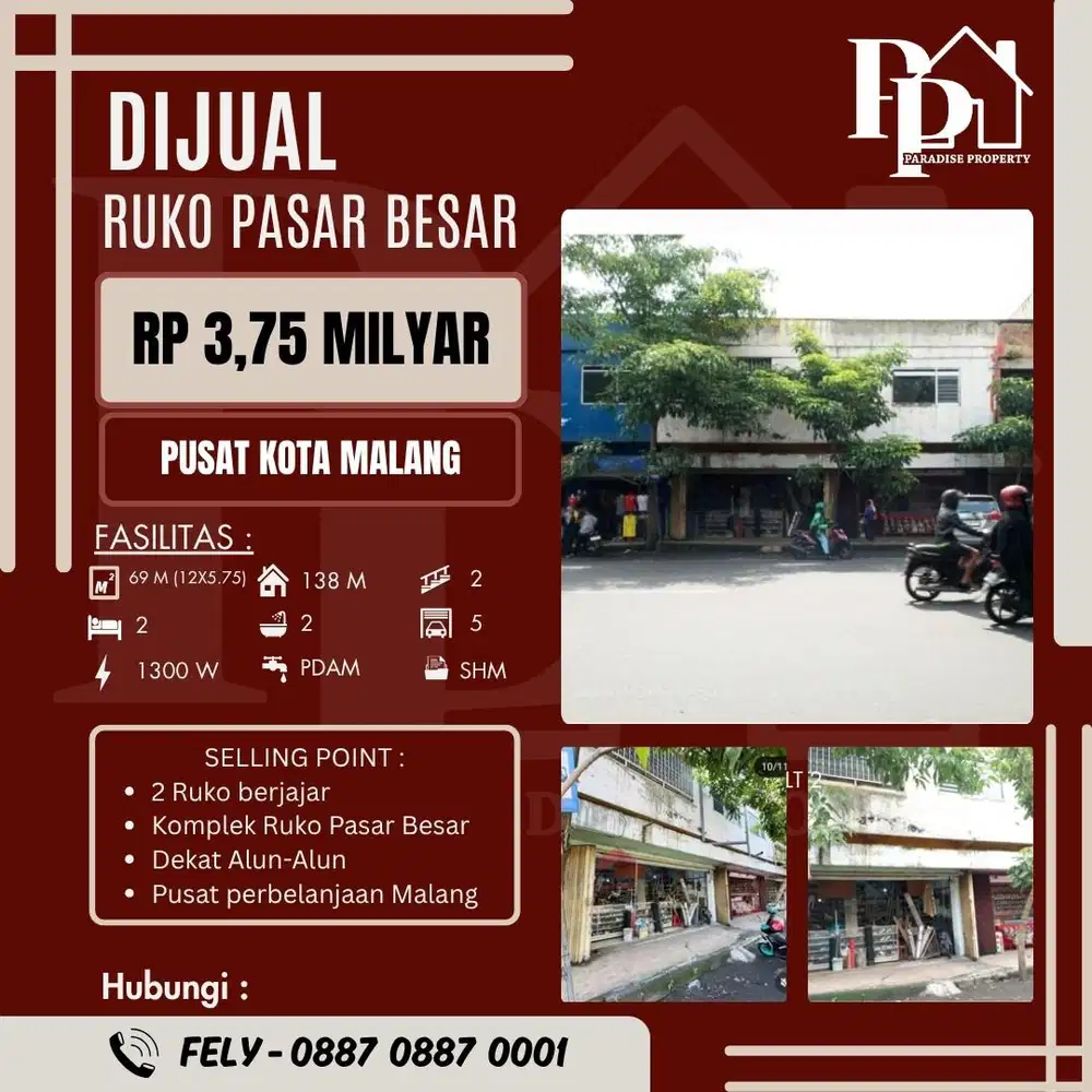 Ruko di Pusat kota Malang