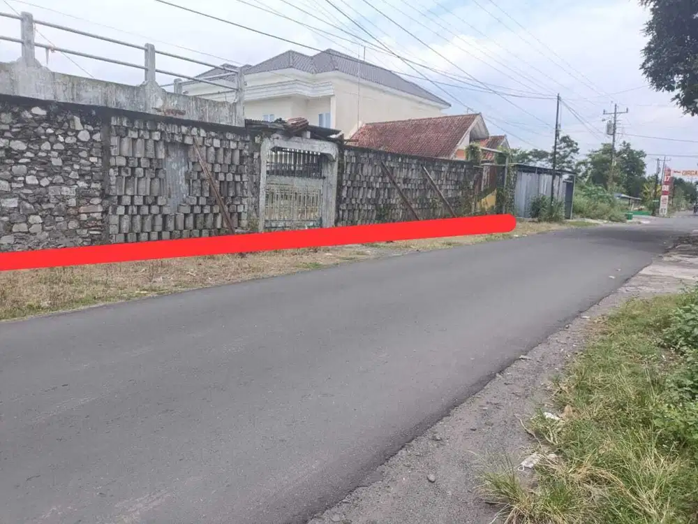 Tanah sangat stratwgis pinggir jln aspal utama purwomartani