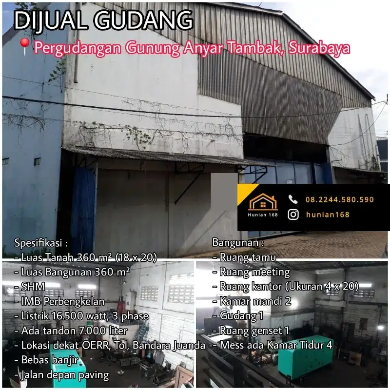 Gudang Pergudangan Gunung Anyar Tambak Rungkut Sier Surabaya Timur