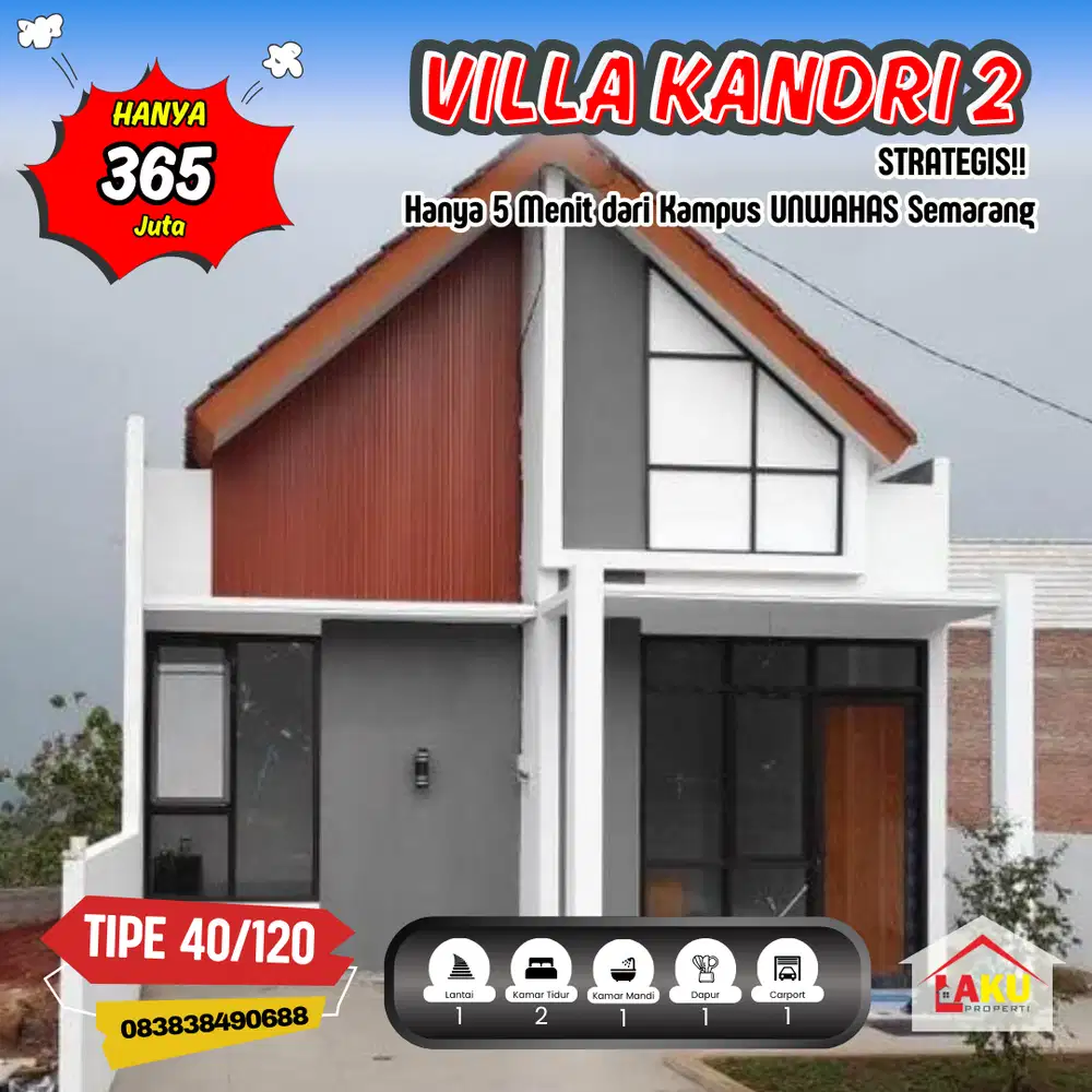 Rumah Ready siap huni bisa KPR one gate gunungpati