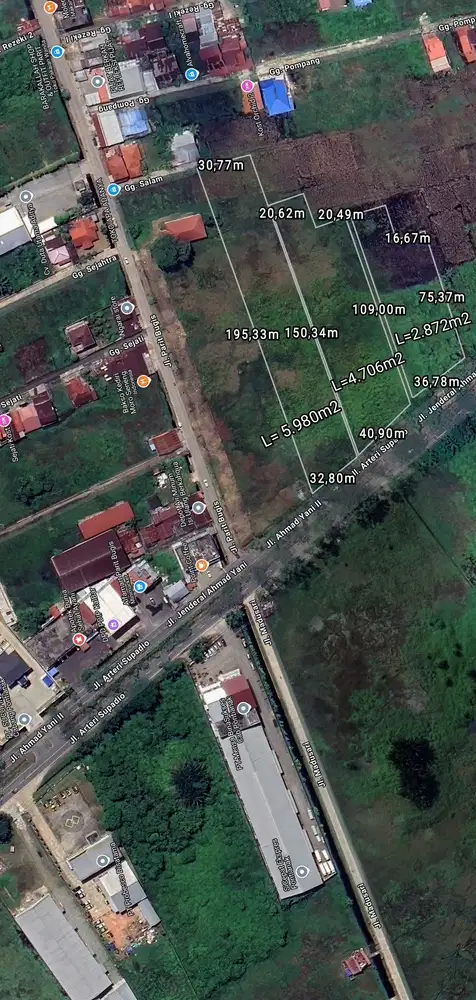 Tanah Jalan Ahmad Yani 2 Tepi Jalan
