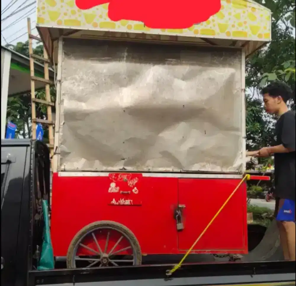 GEROBAK KEBAB + BARNER PANGGANGAN DAGING, BISA UNTUK JUALAN APA SAJA