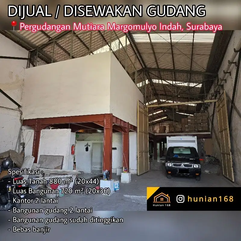 SEWA Gudang Pergudangan Mutiara Margomulyo Indah Permai Surabaya
