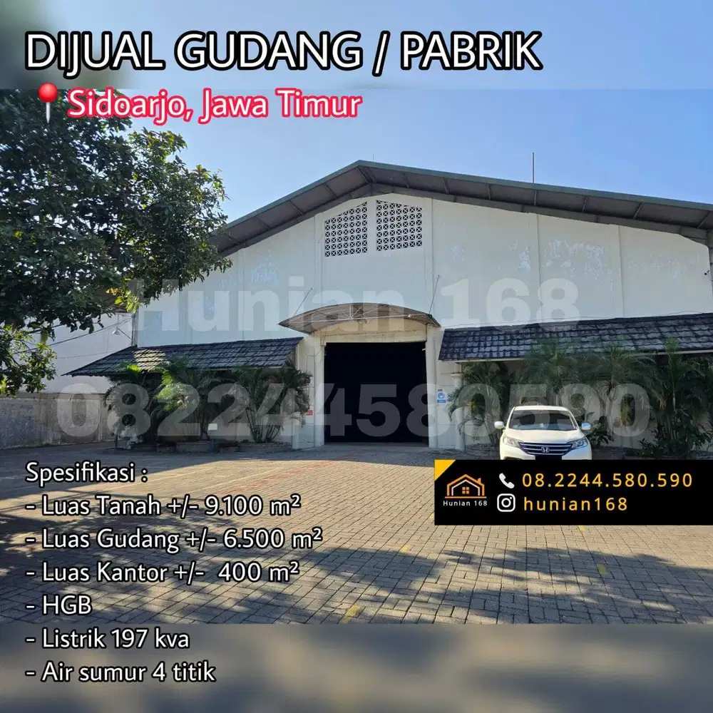 PABRIK TANAH GUDANG Raya Lingkar Timur Buduran Waru Gedangan Sidoarjo