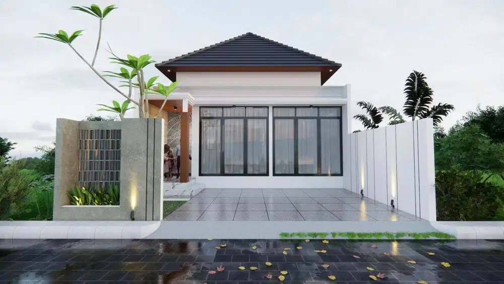 dijual rumah di sleman jalan palagan km 12 berkonsep villa modern