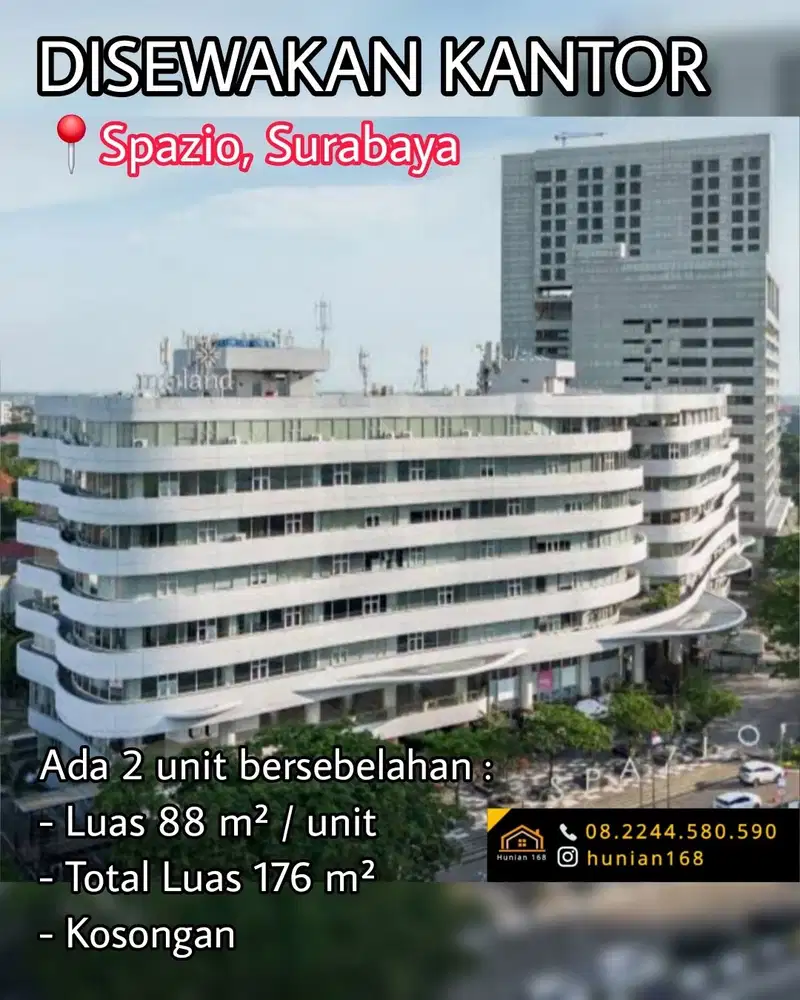 SEWA Kantor Office Spazio Praxis Intiland Surabaya Barat Ciputra World