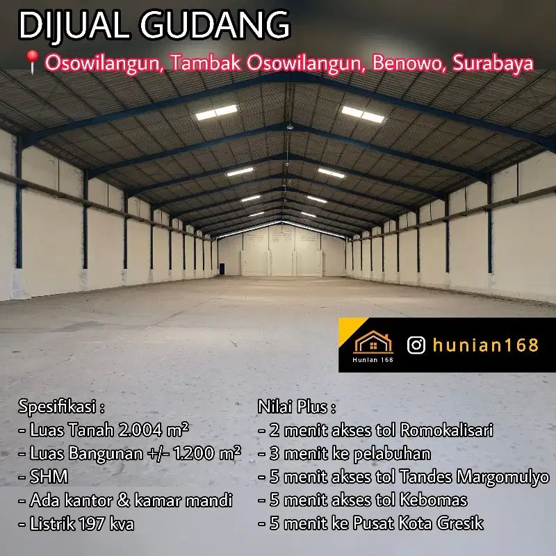 Gudang Pergudangan Tambak Langon Osowilangun Permai Indah Surabaya