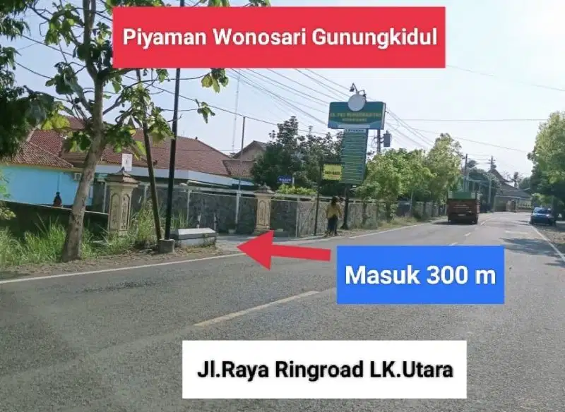 Jual Tanah murah di Ringroad Piyaman Wonosari Gunungkidul