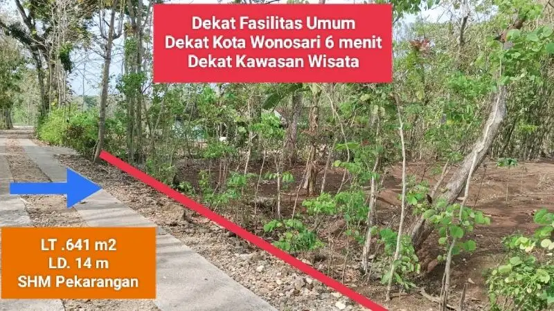 Jual Tanah murah strategis dekat Kota Wonosari Gunungkidul