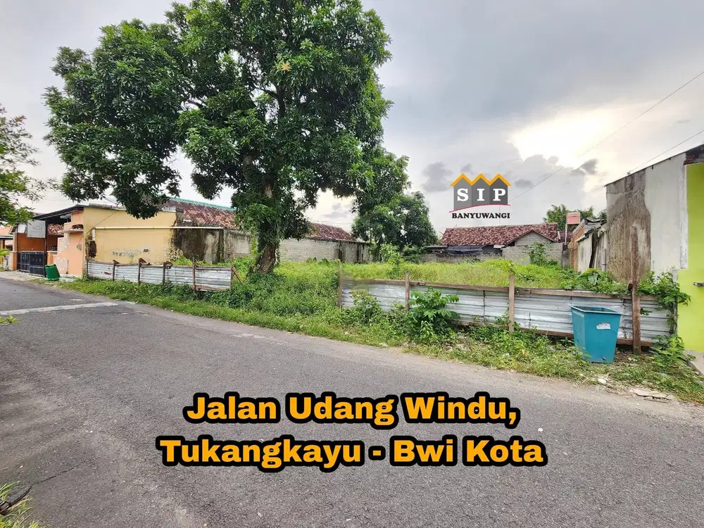 Dijual Tanah di Pusat Kota Banyuwangi jalan udang windu Tukangkayu