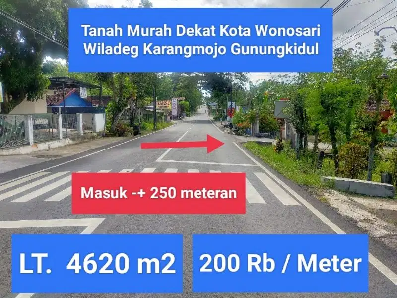 Jual Tanah murah Murah di Wiladeg Dekat Kota Wonosari Gunungkidul