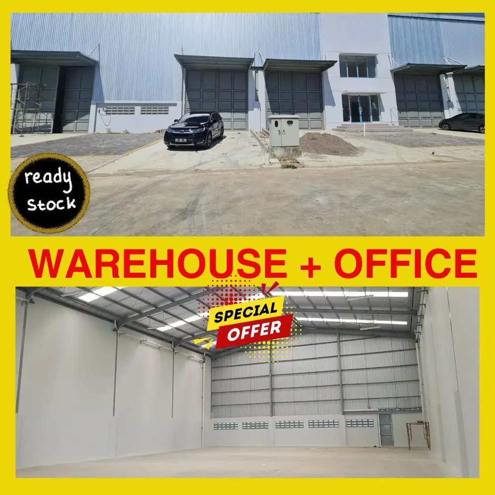 Gudang + Office siap pakai strategis pergudangan Titanium Makassar