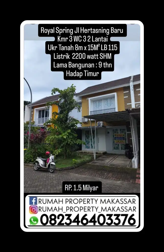 Royal Spring Jl Hertasning Baru Kamar 3 WC: 3 2 LTi 8X15