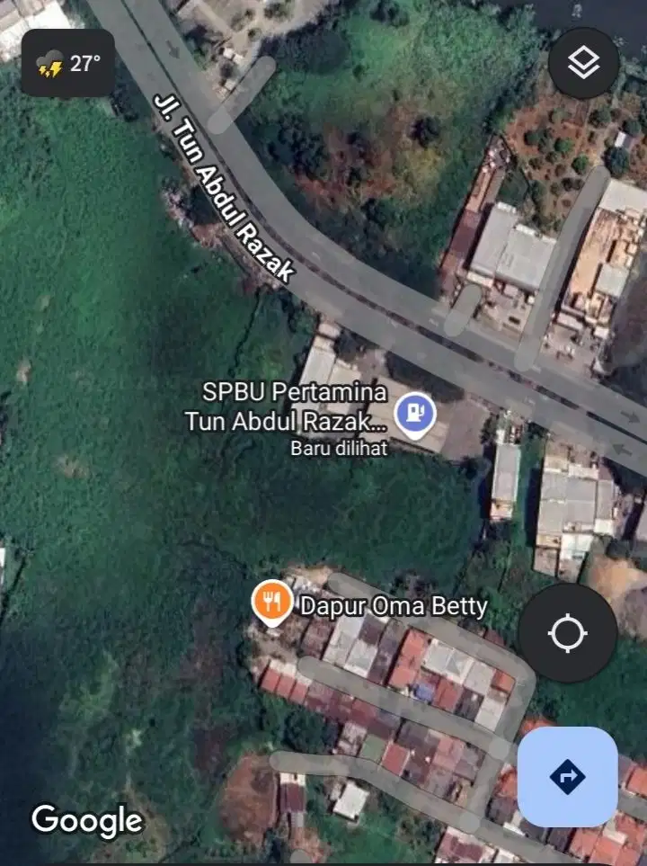 Tanah Jl Tun Abd Razak Hertasning Baru Samping SPBU Luas Tanah 6.491 M