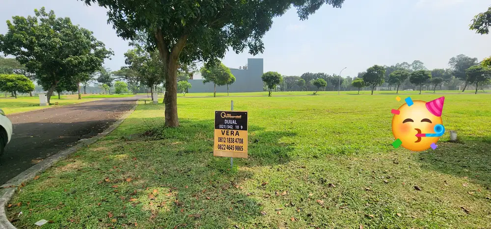 JUAL KAVLING SUVARNA SUTERA AREA GOLF 389m2 HOEK