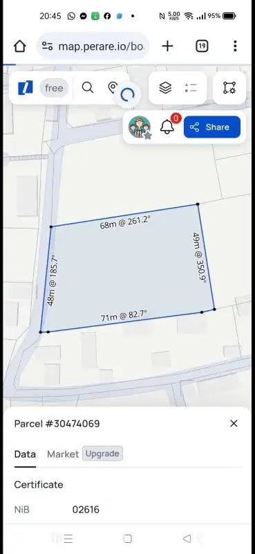 Tanah kontrak dekat pantai seminyak zona pariwisata