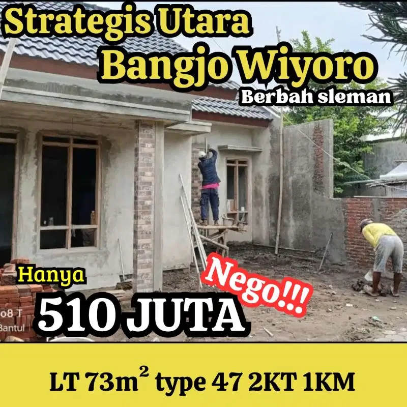 rumah di wiyoro strategis dekat kota dan jalan wonosari
