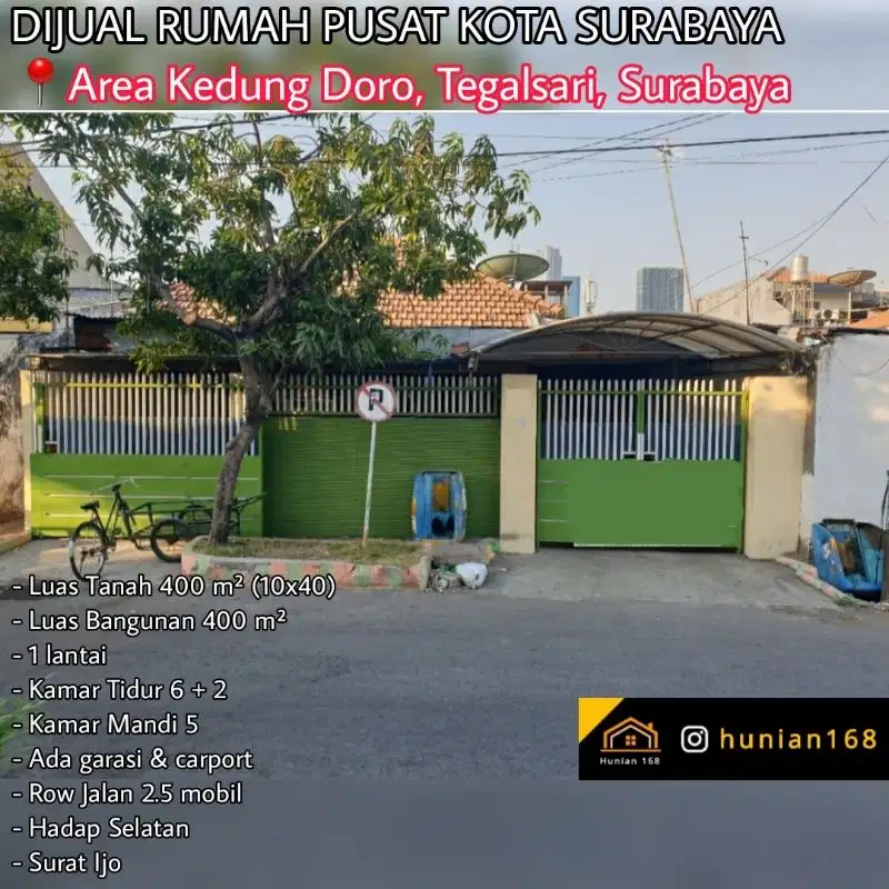 Rumah Tengah Pusat Kota Surabaya Kedungdoro Tegalsari Wonorejo Arjuna