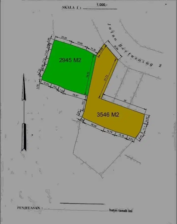 Tanah Jl Tun Abd Razak Hertasning Baru Samping SPBU Luas Tanah 6.491 M