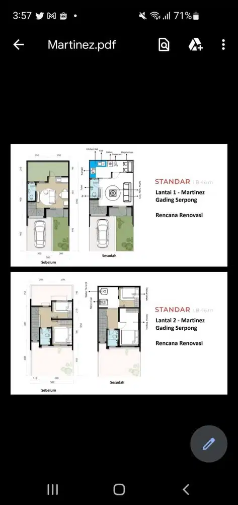 Dijual Murah Rumah Cluster Martinez Sudah Renovasi Full Type Standard
