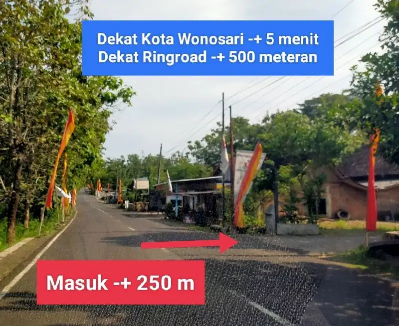 Tanah Pekarangan dekat kota wonosari di bejiharjo gunungkidul murah