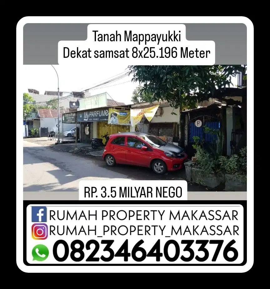Tanah Mappayukki Dekat samsat 8x25.196 Mete