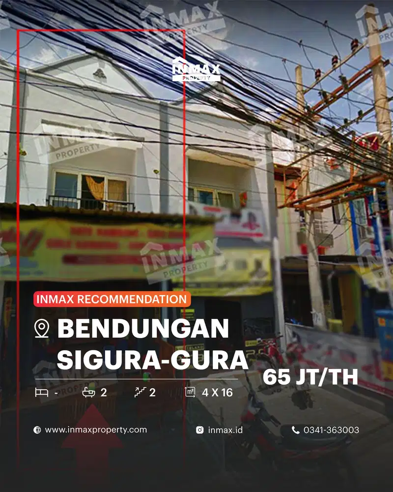 RUKO SEWA JALAN BENDUNGAN SUTAMI, AREA KAMPUS, DEKAT ITN, UIN, UNISMA