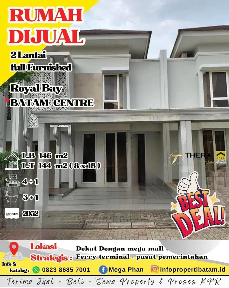 Dijual Rumah Cantik Fully furnished di Royal Bay