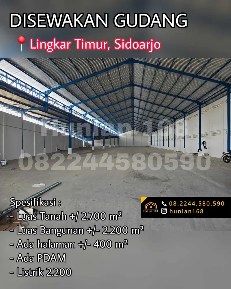 SEWA Gudang Pergudangan Safe n Lock Sirie Raya Lingkar Timur Sidoa