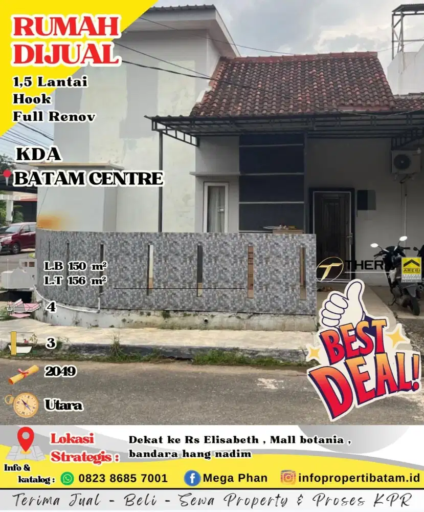 Dijual murah Rumah 1,5 lantai full renovasi di KDA