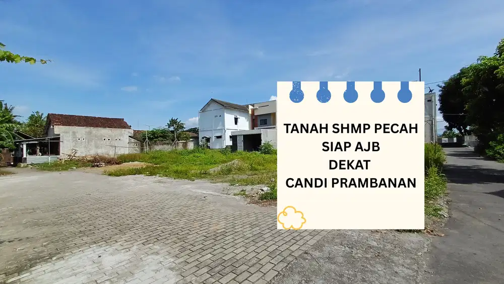Legalitas Lengkap! Tanah Siap AJB 30 meter Jln Jogja-Solo