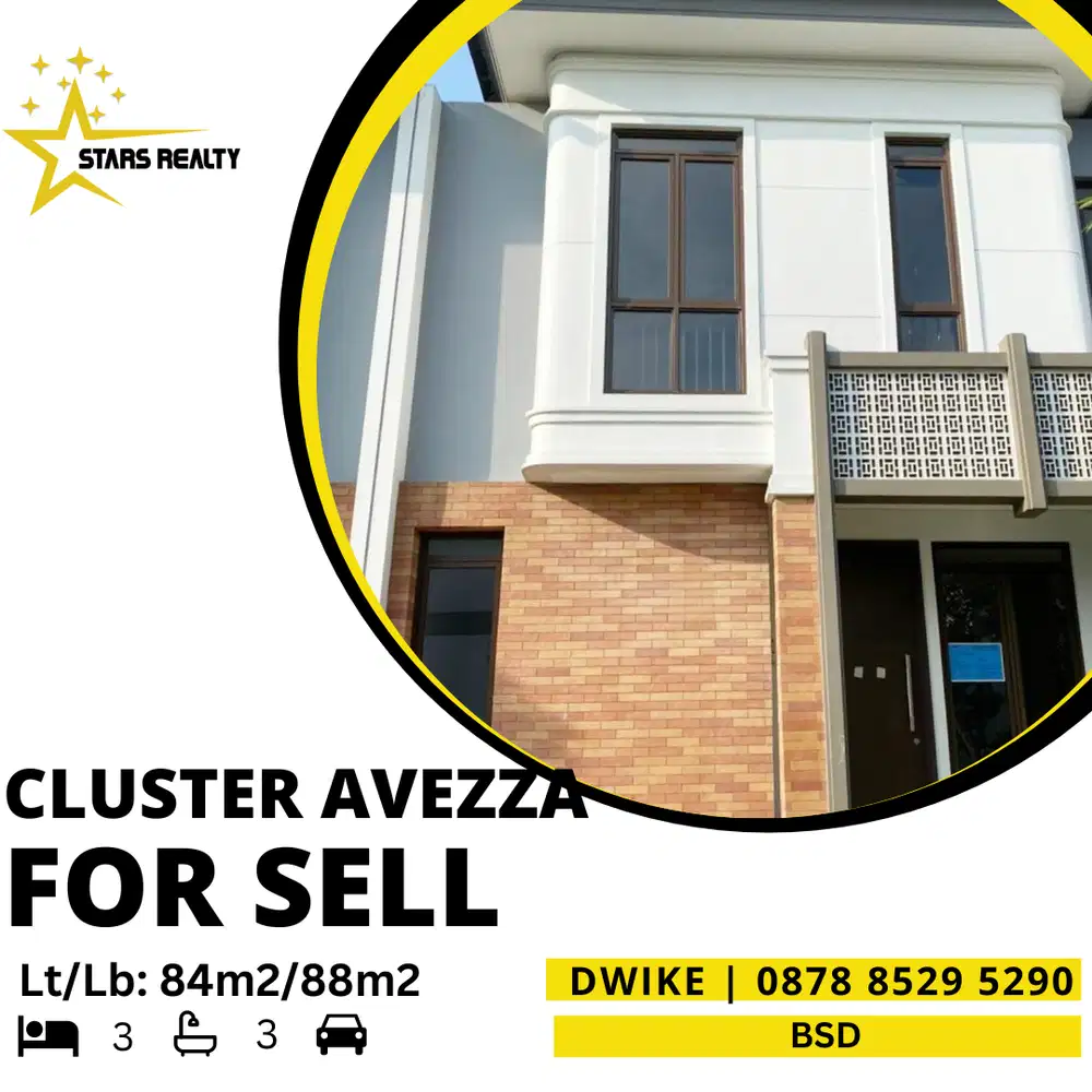 Dijual Cluster Avezza Mozia BSD City,Sudah SHM bisa Kpr Lokasi terbaik