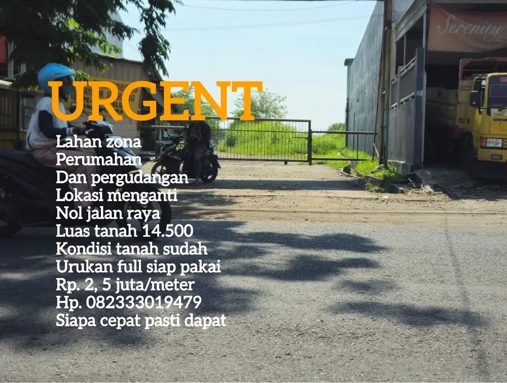 Tanah nol jalan raya pasar menganti arah sby