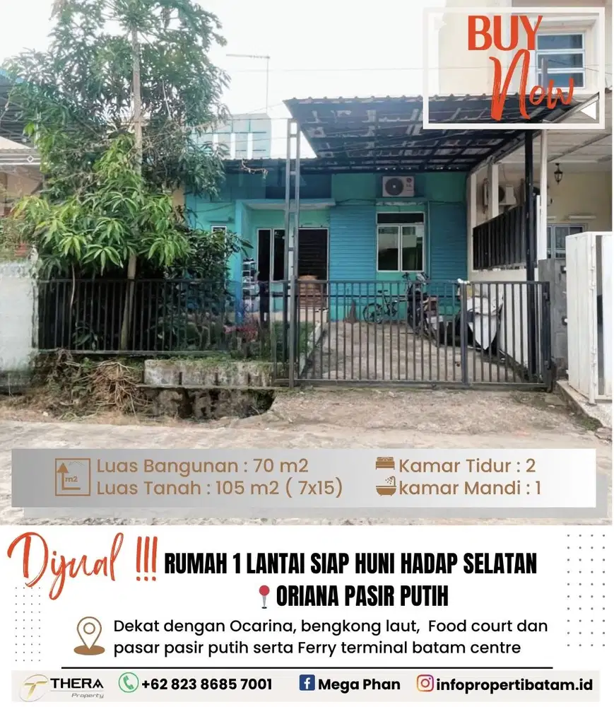 Dijual Rumah 1 Lantai Full renovasi di Oriana