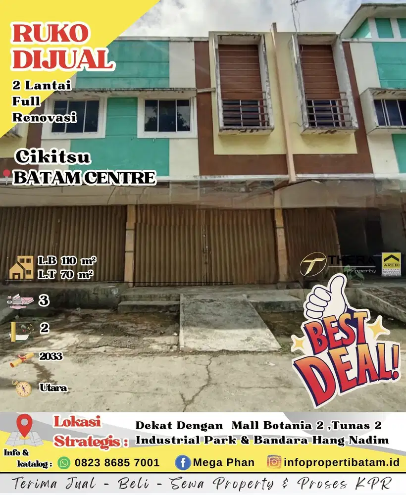 dijual murah ruko 2 lantai full renovasi di cikitsu