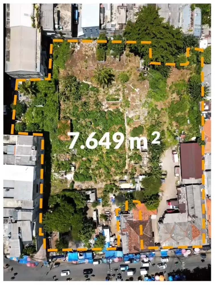 Dijual tanah kebayoran lama luas total 7.649m2 terbagi 3 surat