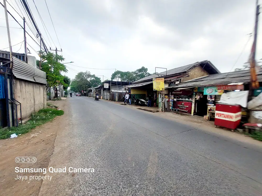 Tanah pinggir jalan raya kemuning raya bojong menteng bekasi LT.4500m