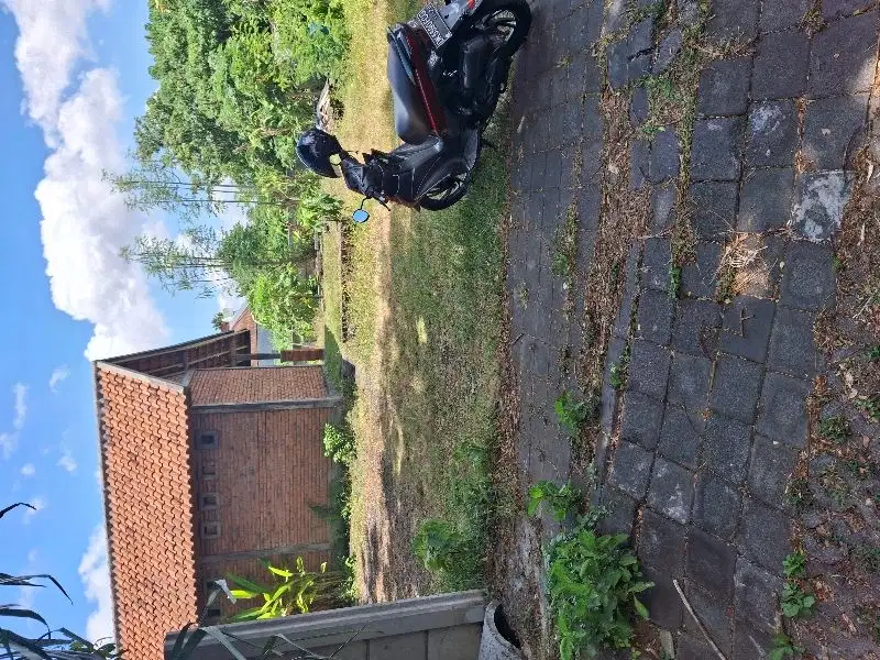 tanah kontrak  dengan jalan paving 6 meter