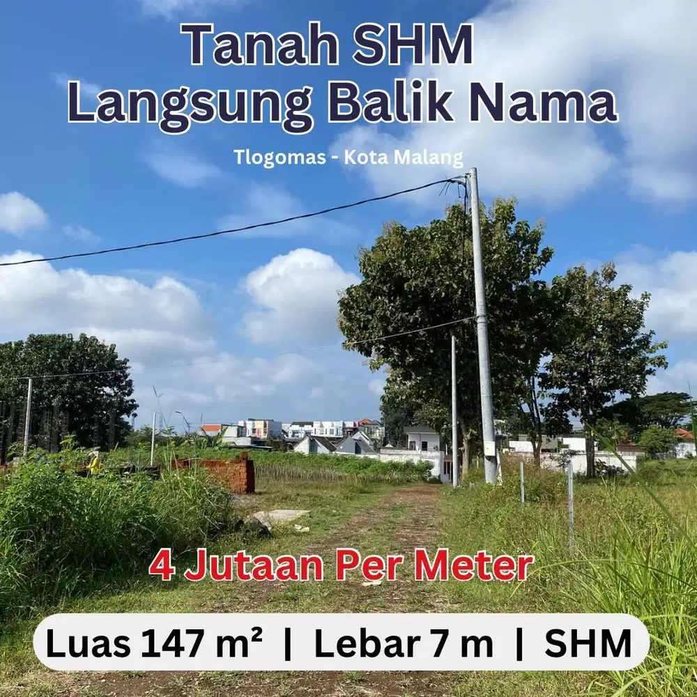 Tanah SHM Siap Balik Nama Belakang Bukit Delight Kota Malang